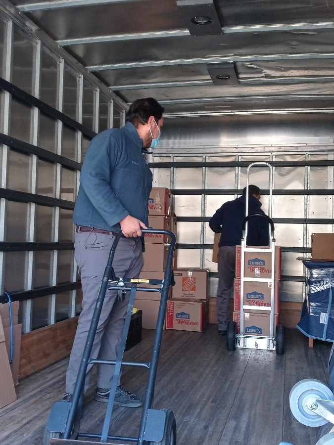 Loading moving truck