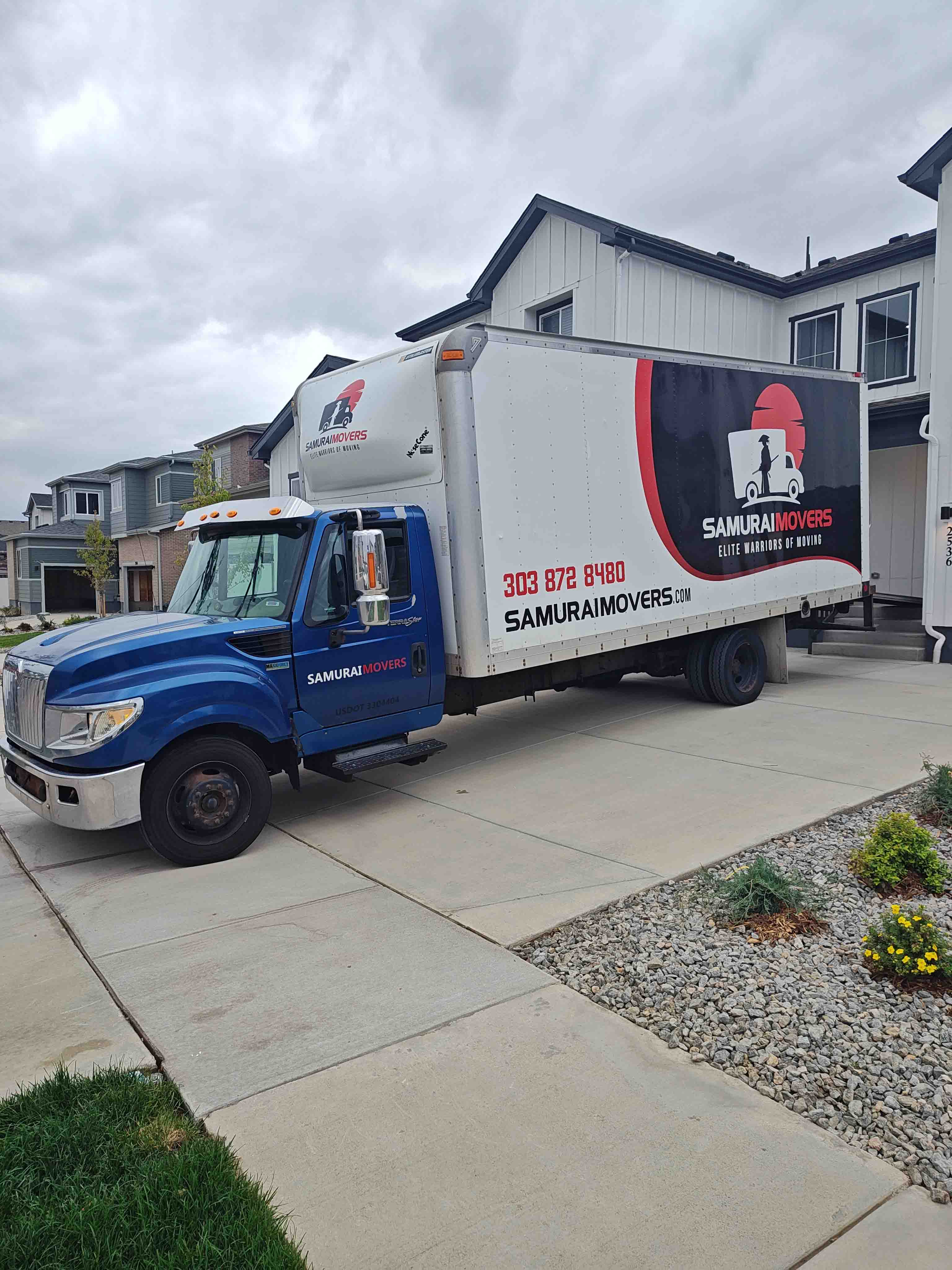 Deluxe truck at customer's house